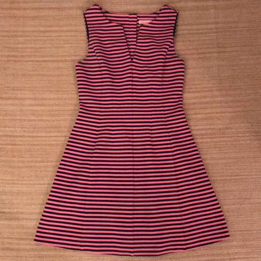 Lilly Pulitzer Navy & Pink Stripped Shift Dress